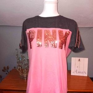 Victoria's Secret PINK Sequin T Shirt